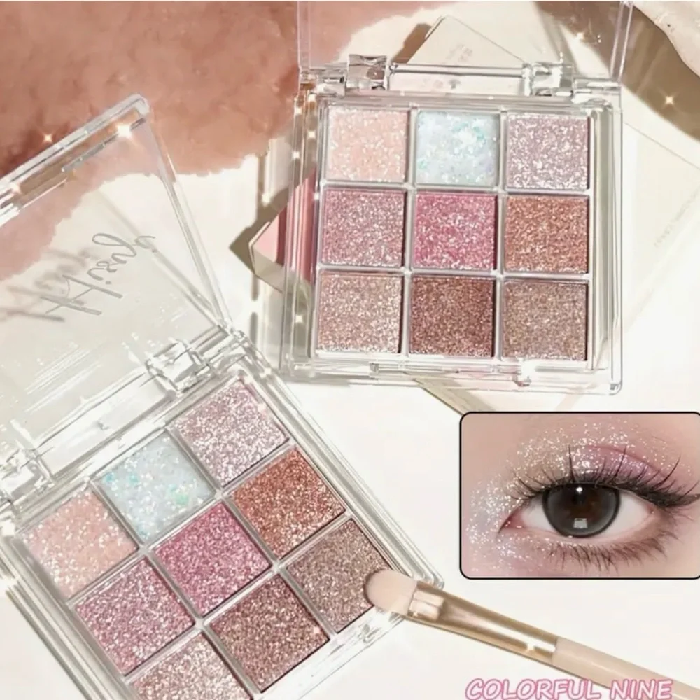 Glitter Eyeshadow Palette - Pink and Gold